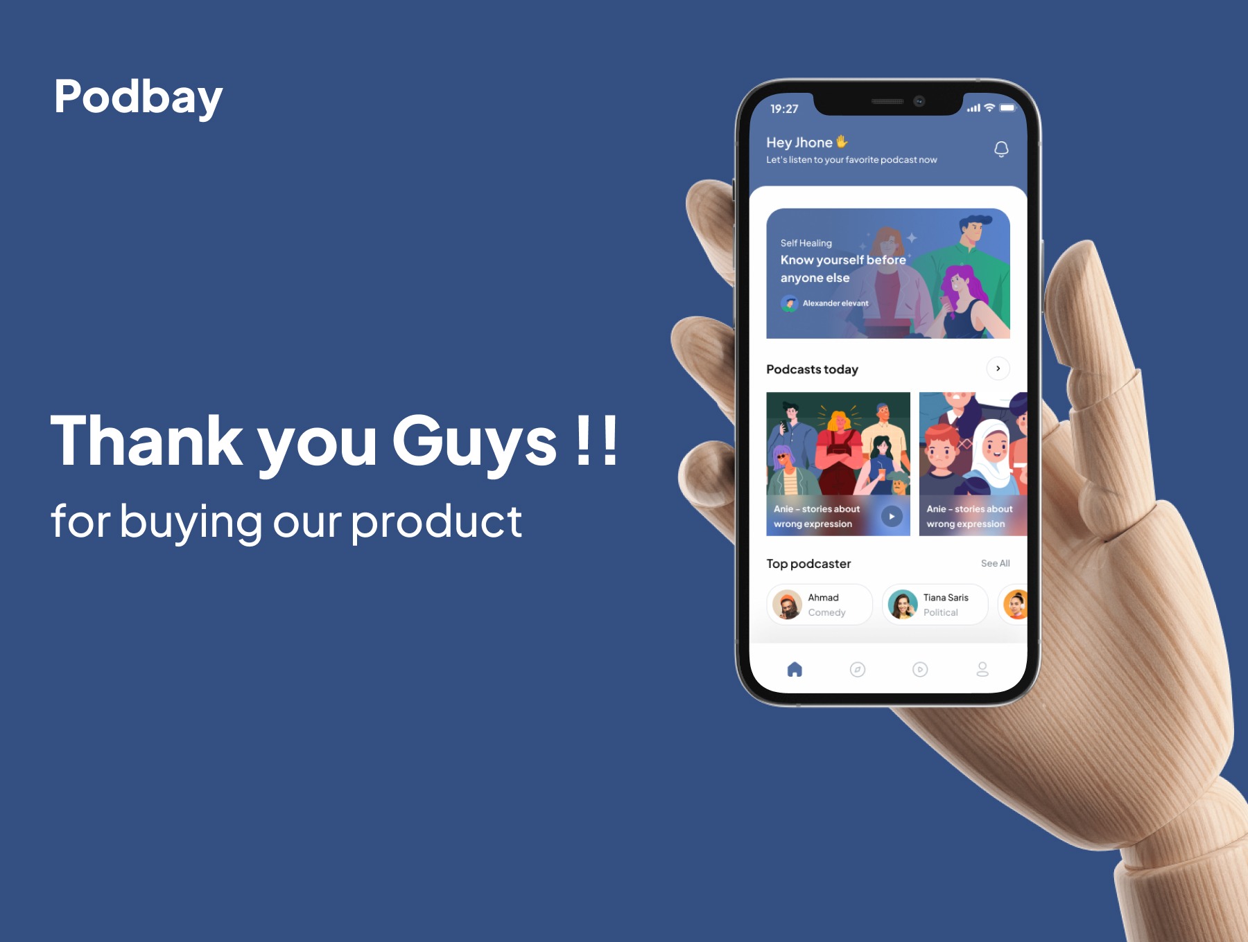 Podbay Podcast App UI Kits